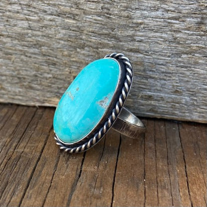 Turquoise Long Oval Ring