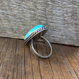 Turquoise Long Oval Ring