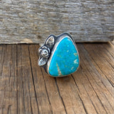 Turquoise Ring with Rose