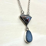 Double Stone Drop Necklace