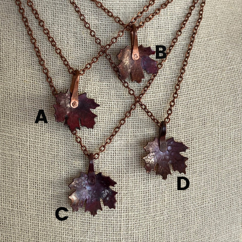 Copper Maple Leaf Necklace