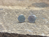 Hexagon Textured Stud Earrings