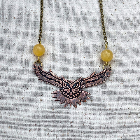 Flying Owl Necklace