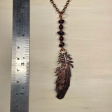 Copper Feather Necklace