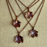 Copper Maple Leaf Necklace