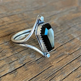 Black Onyx Coffin Ring