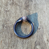 Rough Spinel and Copper Ring