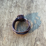 Rainbow Shell and Copper Ring