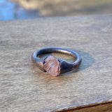 Rough Spinel and Copper Ring