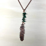 Copper Feather Necklace