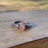 Rough Spinel and Copper Ring