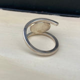 Crazy Lace Agate Offset Ring in Red