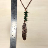 Copper Feather Necklace