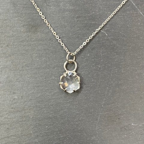 Quartz Hexagon necklace