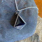 Black Onyx Triangle Necklace