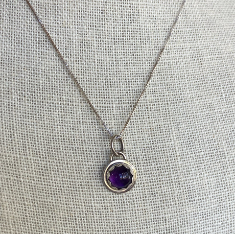 Amethyst Drop Necklace