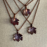 Copper Maple Leaf Necklace